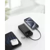 PowerBank ar USB-C kabeli 20000 mAh 30W Melns