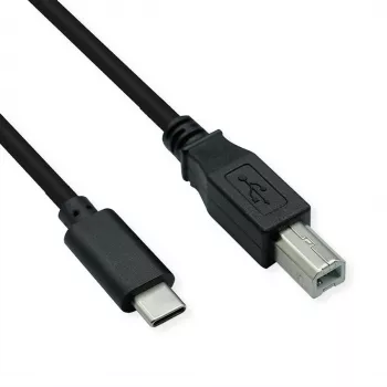 ROLINE USB 2.0 Type C kabelis, C - B, ST/ST, melns, 4,5 m (11.02.8338)