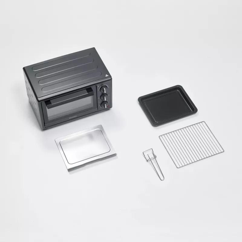 Elektriskā mini cepeškrāsns SEVERIN TO 2078 — 20 L tilpums, 1600 W, melna, brīvi stāvoša