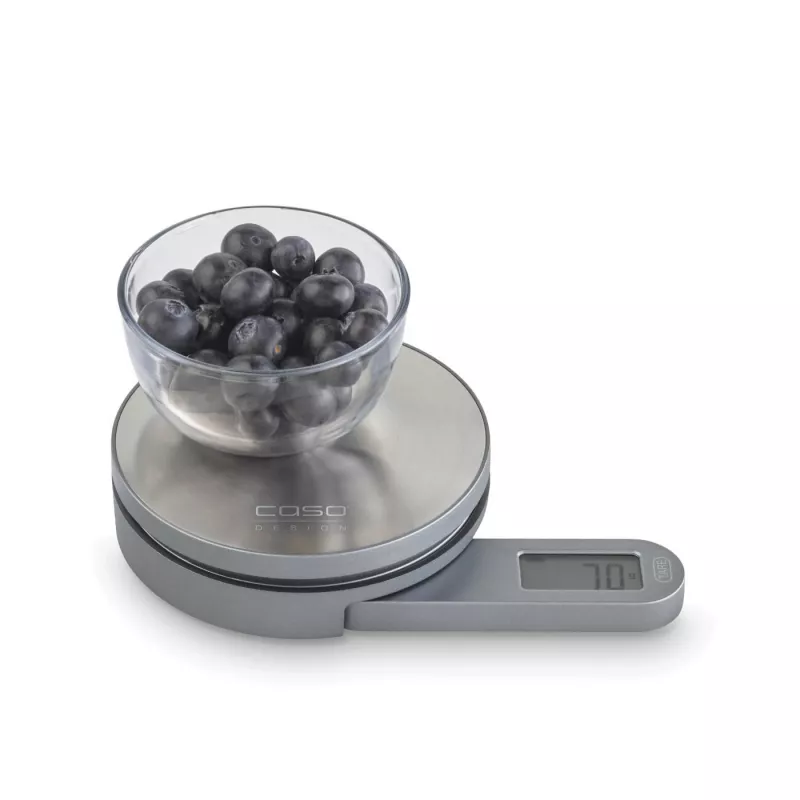 Caso | Svari | Virtuves EcoMate | Maksimālais svars (ietilpība) 5 kg | Iedaļījums 1 g | Displeja tips LCD | Nerūsējošais tērauds