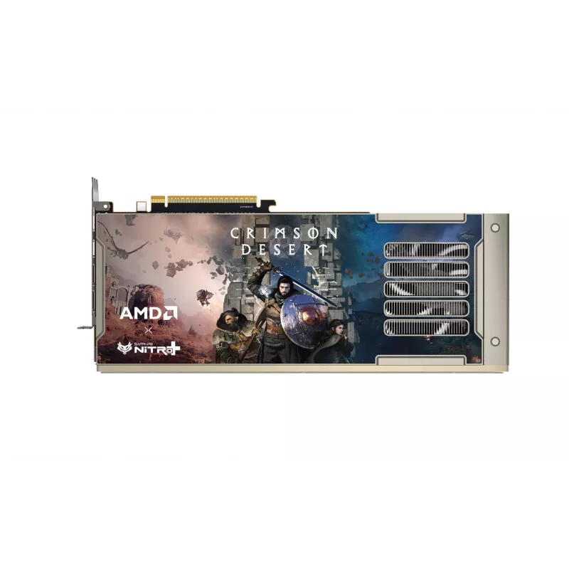 Grafikas karte Sapphire NITRO+ Radeon RX 9070 XT OC Crimson Desert Edition — 16 GB GDDR6, 256 bitu, PCIe 5.0
