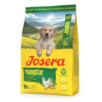 Sausā kucēnu barība JOSERA Junior YoungStar, 3 kg maiss, pilnvērtīga kucēnu sausbarība