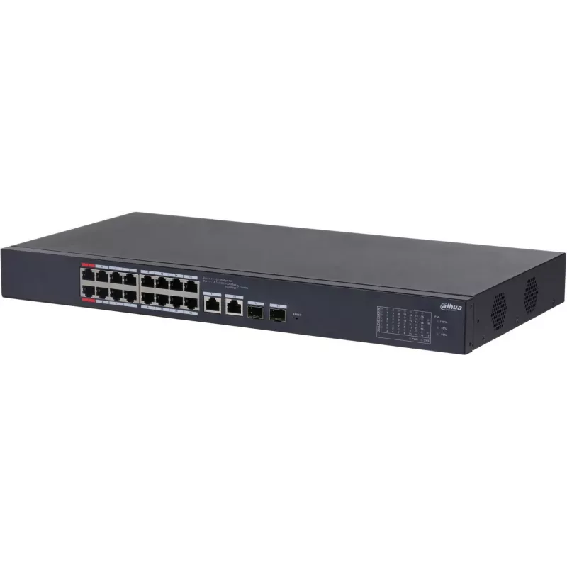Dahua Technology DH-CS4218-16ET-240 tīkla komutators pārvaldāms L2 Gigabit Ethernet (10/100/1000) Power over Ethernet (PoE) melns