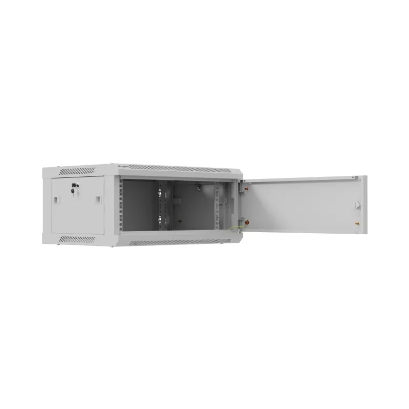 Piestiprināms 19 collu montāžas skapis LANBERG WF01-6404-00S 4U 600×450 mm, pelēks