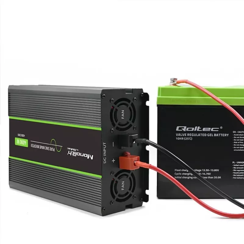 Qoltec Monolith strāvas adapteris/invertors Auto 4000 W Melns