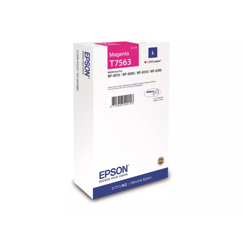 Epson C13T75634N tintes kasetne 1 gab. Oriģināla Standarta ietilpība Fuksīna