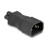 DeLOCK Netzadapter IEC 60320 C14 to C5 Plug Socket 2.5 A taisns Melns