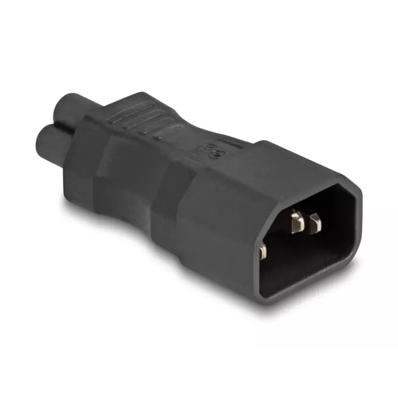 DeLOCK Netzadapter IEC 60320 C14 to C5 Plug Socket 2.5 A taisns Melns