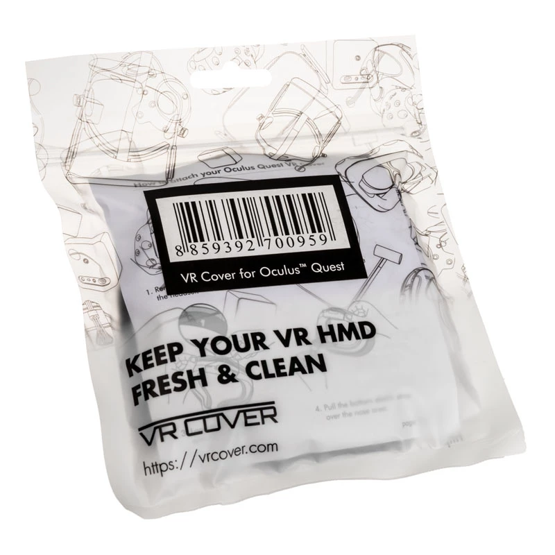 VR Cover rezerves sejas pārsegs Oculus Quest no vr cover — melns, 1 gab.