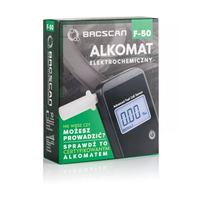 BACscan F-50 alkohola testeris 0 - 4% Melns