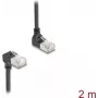 DeLOCK RJ45 tīkla kabelis Cat.6A S/FTP plāns 90° 2m melns