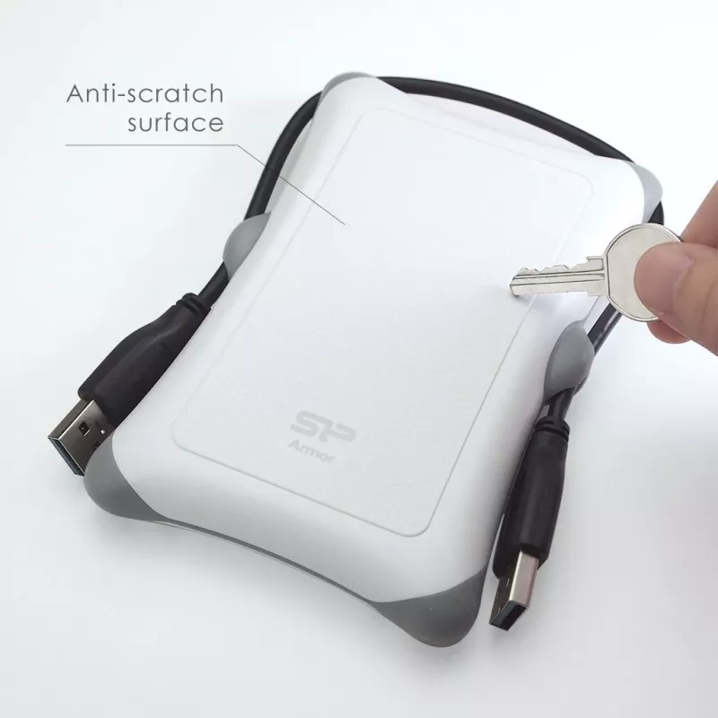 Ārējais HDD Silicon Power Armor A30 1TB USB 3.2 Gen 1, 2,5 collu HDD, balts, USB Type-A