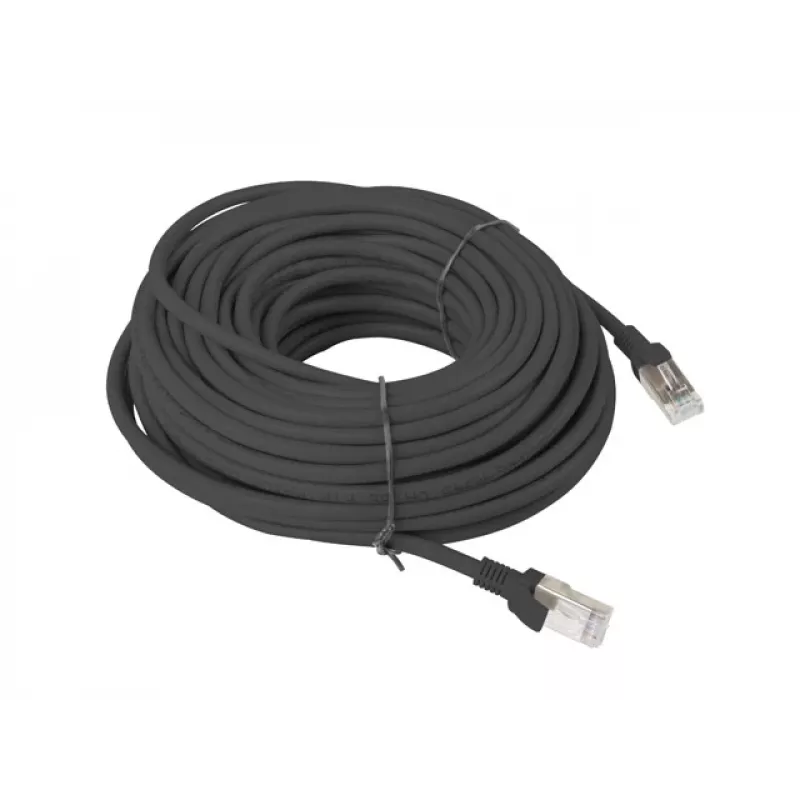 LANBERG Cat6 tīkla kabelis PCU6-10CC-2000-BK — 20 m, U/UTP, RJ-45, melns
