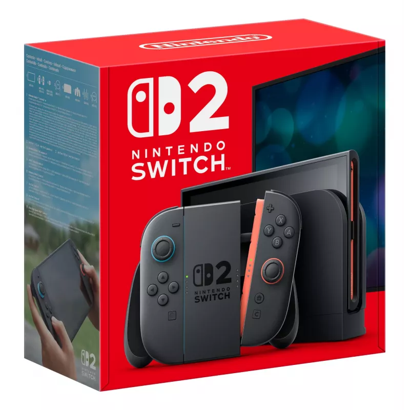 Nintendo Switch 2, Nintendo Switch 2, melns, Analog / Digital, D-pads, Home poga, Menu poga, Jauda poga, Taustiņi, LCD