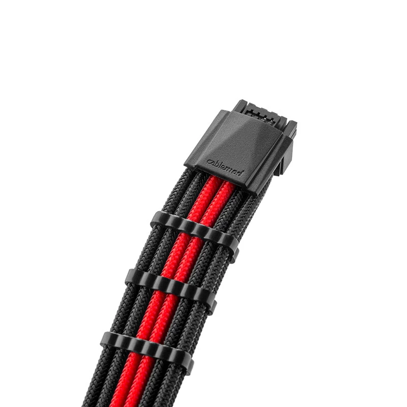 CableMod C-Series PRO RM Melns Label barošanas kabeļu komplekts CM‑PCSR‑16P3KIT‑NKKR‑R — melns un sarkans pīts PSU kabeļu komplekts