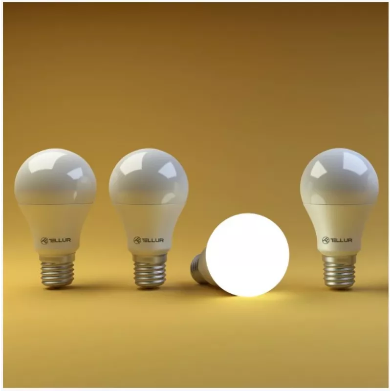 Tellur WiFi viedā spuldze E27, 10W balta/silta, dimmer