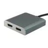Equip USB Type-C uz 2 x HDMI sieviešu adapteris, 3.2 Gen 1 (3.1 Gen 1), USB Type-C, HDMI izvade, 4096 x 2160 pikseļi