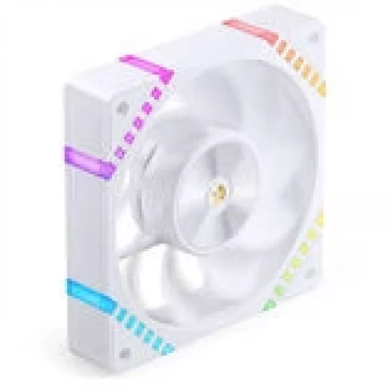 120mm korpusa ventilators Jonsbo HF2-120 balta — reversais lāpstiņu profils, PWM, ARGB