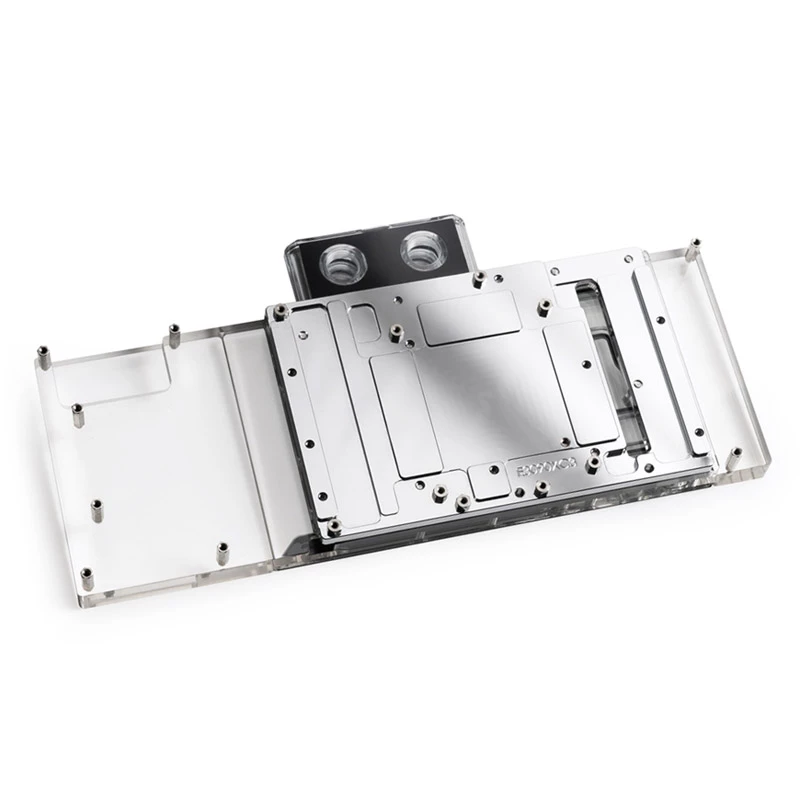 GPU ūdens bloks un aizmugures plāksne BitsPower BP-VG3090EVXC3 — akrils, varš, hroma-niķeļa tērauds, 125,4×263,7×25 mm