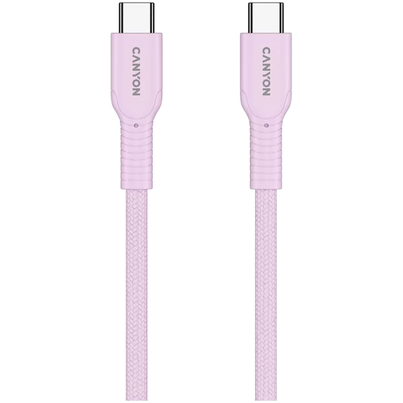 CANYON kabelis OnWire 60CL C-C 60W COLOR Pīts 1m Rozā
