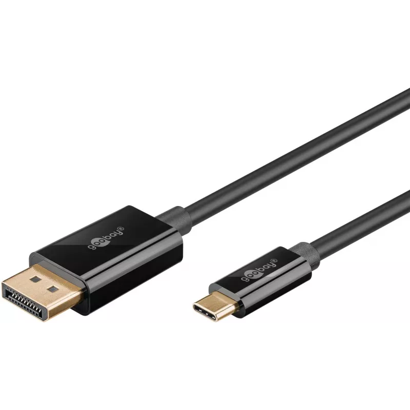 USB-C uz DisplayPort kabelis GOOBAY 75704, 1 m, līdz 4K@60Hz