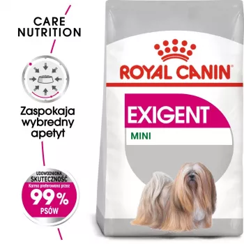 Sausā suņu barība Royal Canin Mini Exigent 1 kg — mazas šķirnes senioriem, 30% olbaltumvielu, 22% tauku