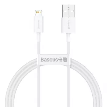 Baseus CALYS-A02 mobilā tālruņa kabelis Balts 1 m USB A Lightning