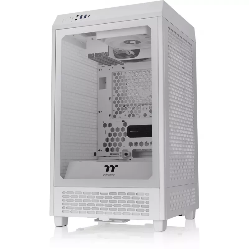 Thermaltake The Tower 200 Micro-Tower Mini-ITX korpuss ar displeja logu balts