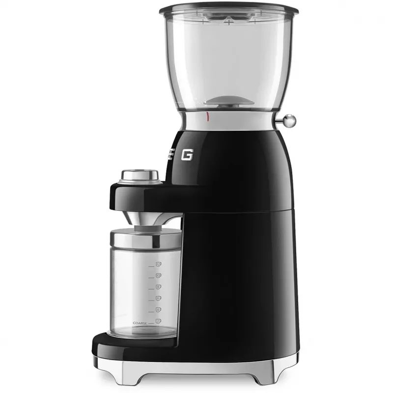 SMEG CGF11BLEU kafijas dzirnaviņas 50 collas, stils melns
