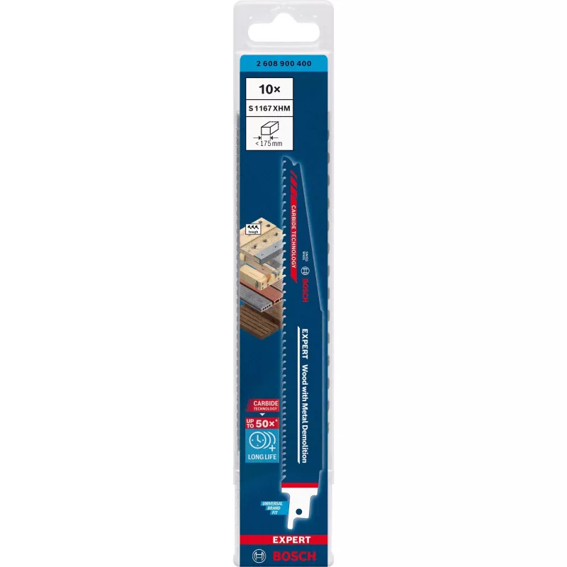 Bosch Expert 2 608 900 400 figūrzāģa/lentzāģa/virzuļzāģa asmeņu komplekts Carbide 10 gab.