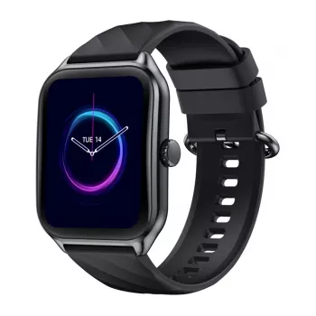 Viedpulkstenis Zeblaze GTS 4 — 1,94 collas (4,93 cm) AMOLED, 466×466 px, skārienjutīgs, Wi‑Fi, silikona siksniņa, melns