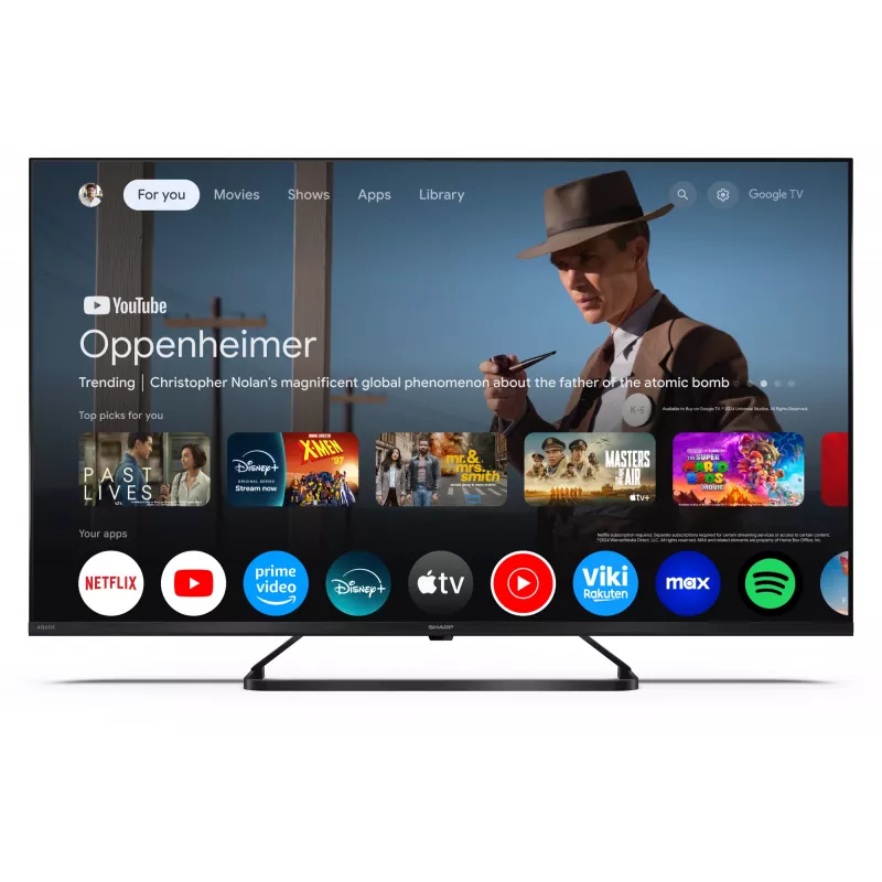 Sharp 43HP6265E TV Google UHD Melns