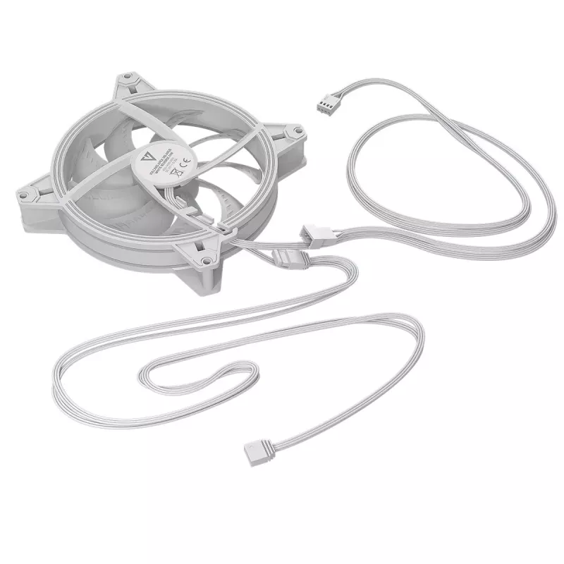 Korpusa ventilators MODECOM VOLCANO APEX 140 ARGB balta 140mm Reverse