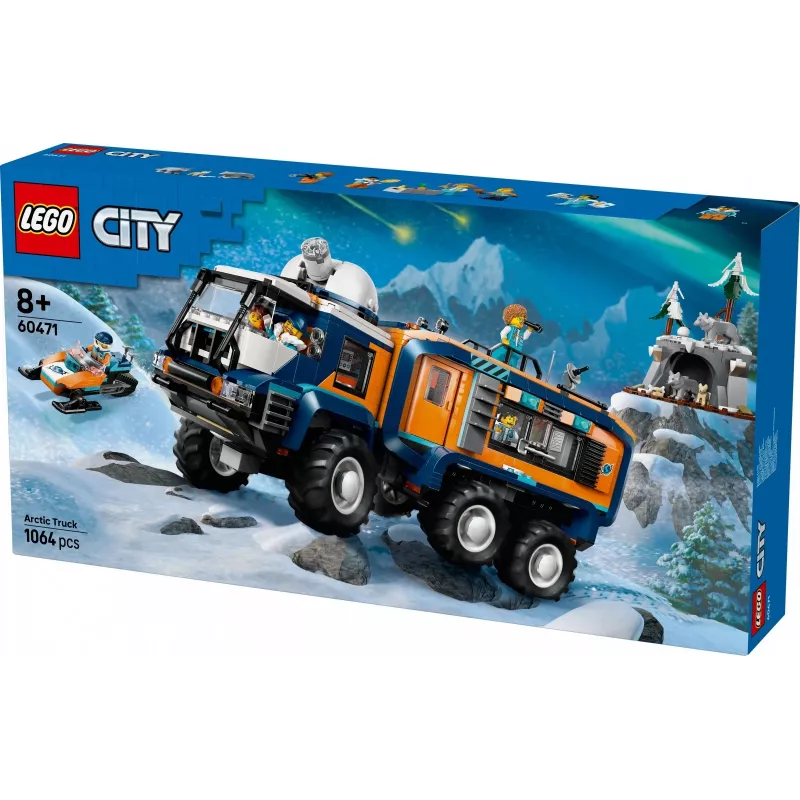 LEGO City Arctic Explorer Truck 60471 — 1064 gabalu rotaļu komplekts ar 4 minifigūrām, mobilo laboratoriju, vecumam 8+