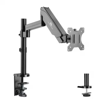 Galda monitora stiprinājums MACLEAN MC-775 32 collu (81,3 cm) ekrāniem, VESA 75x75–100x100, līdz 8 kg, pelēks