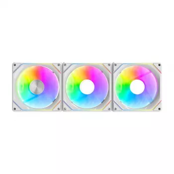 Dzesēšanas ventilatori Darkflash Gauss G24 3-in-1 Balti 120mm — komplektā 3, 120 mm