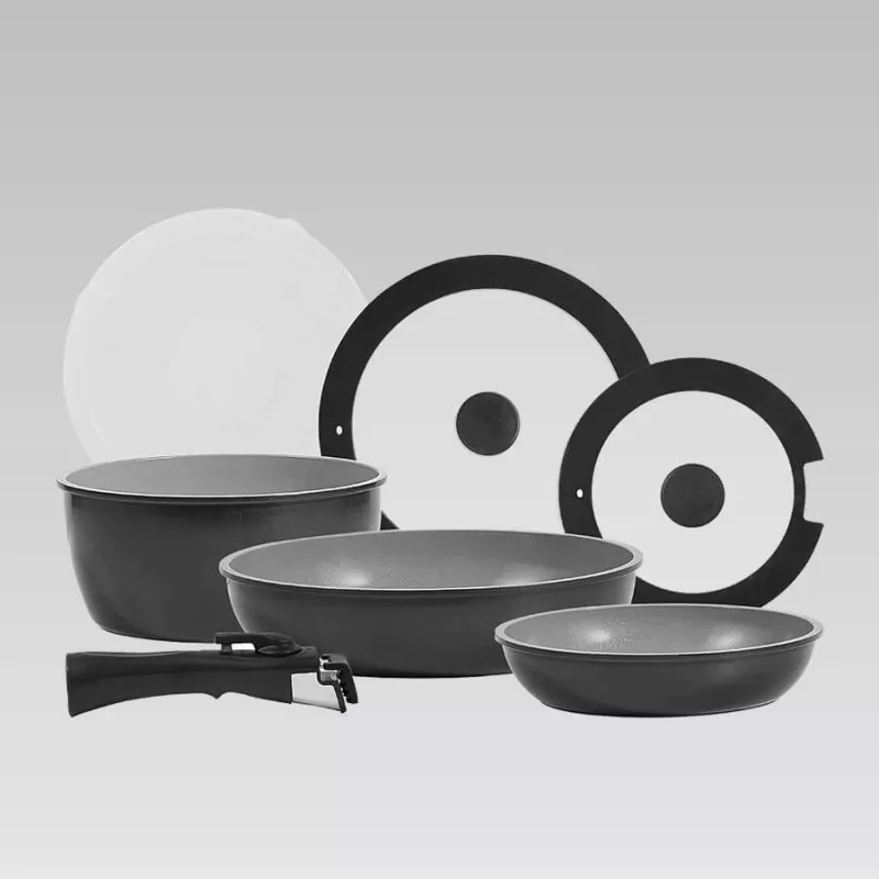Trauku komplekts Maestro MR-4800-7, 7 detaļu katlu un pannu komplekts