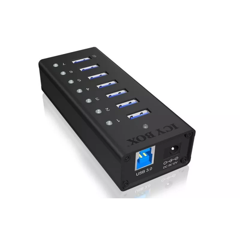 ICY BOX IB-AC618 USB 3.2 Gen 1 (3.1 Gen 1) Type-B 5000 Mbit/s Melna