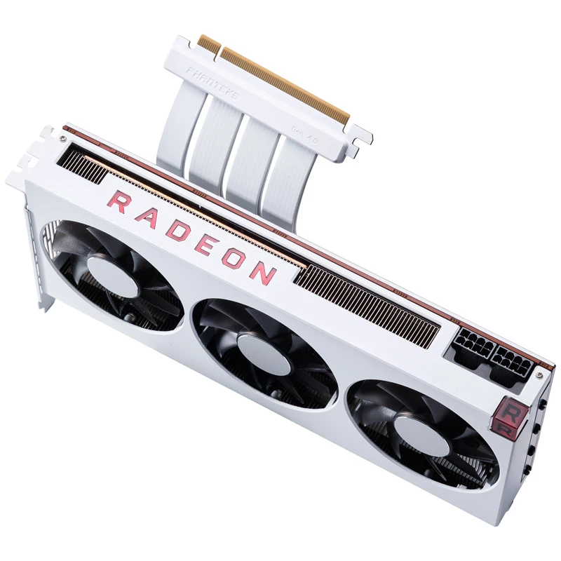 PHANTEKS PCI-E 4.0 x16 pacēlāja lentes kabelis, 180 grādi, 30 cm - balts