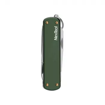 Multi-tool knife Nextool NE0143 — kompakts salokāms daudzfunkcionālais instruments ar plakanknaiblēm, asmeņiem, skrūvgriezi, zaļš, nerūsējošais tērauds, 64.5 × 152 mm, 29 g