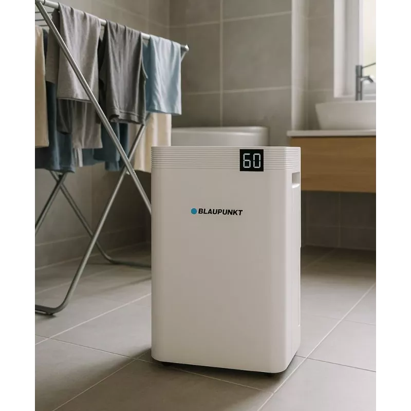 Mitruma savācējs BLAUPUNKT ADH801 — 20 L/dienā (maks. 36 L/24h), 4.2 L tvertne, 600 W, R290, LED displejs
