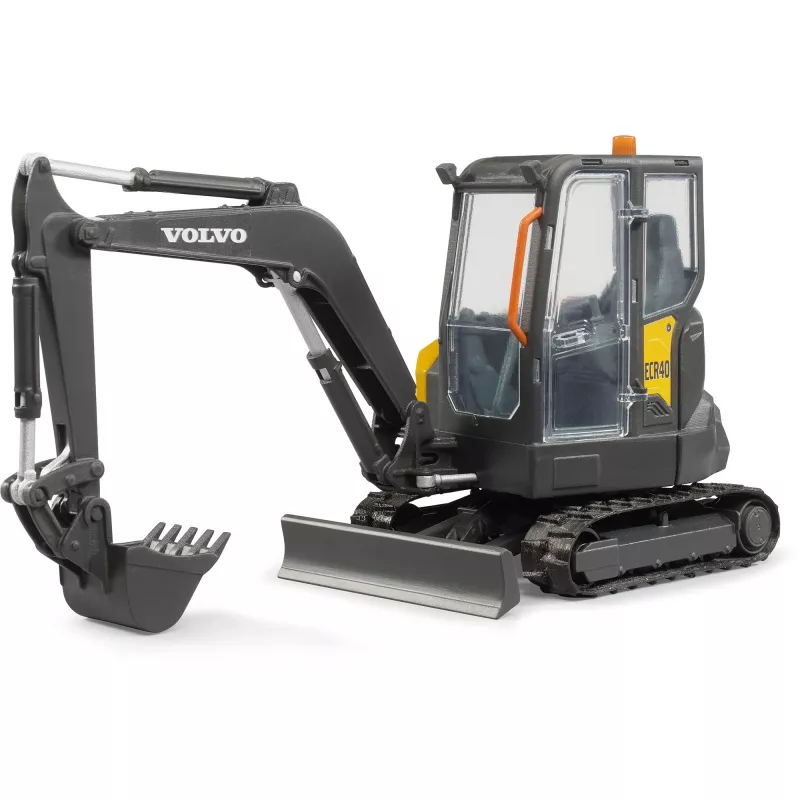BRUDER modelis — Volvo ECR40 kompaktekskavators (rotaļlieta), modelis 02465