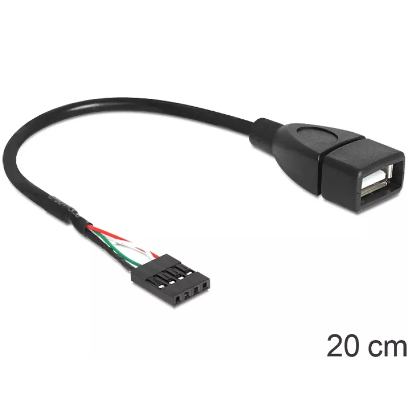 Delock kabelis USB spraudņa ligzda > USB 2.0 Type-A ligzda 20 cm (83291)