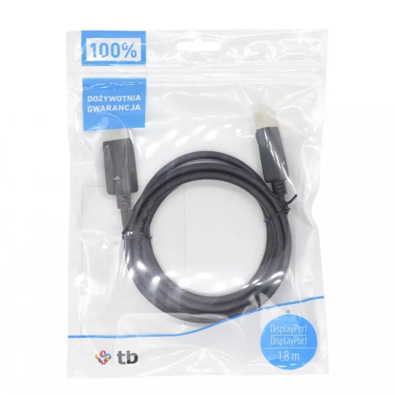 TB DisplayPort kabelis M-M 1,8 m, melns (AKTBXVDMDPPG18B)