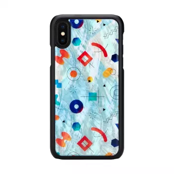 Viedtālruņa maciņš iKins iPhone XS / XS Max melnā akmens dizainā, aizsargājošs aizmugures vāciņš