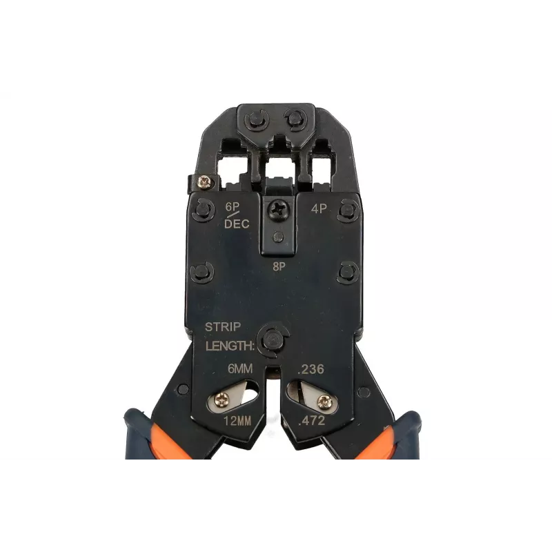 Extralink RJ45 krimpēšanas instruments 4P+6P+8P ar sprūdrata mehānismu modulārajiem spraudņiem, 1 gab.