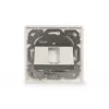 Digitus | Sienas plāksne Keystone moduļiem, Vācu tips, vidējā plāksne 50x50 mm, rāmis 80x80 mm | DN-93811