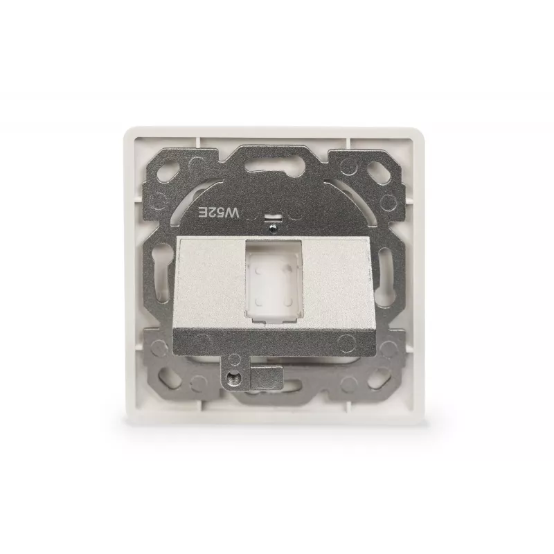 Digitus | Sienas plāksne Keystone moduļiem, Vācu tips, vidējā plāksne 50x50 mm, rāmis 80x80 mm | DN-93811