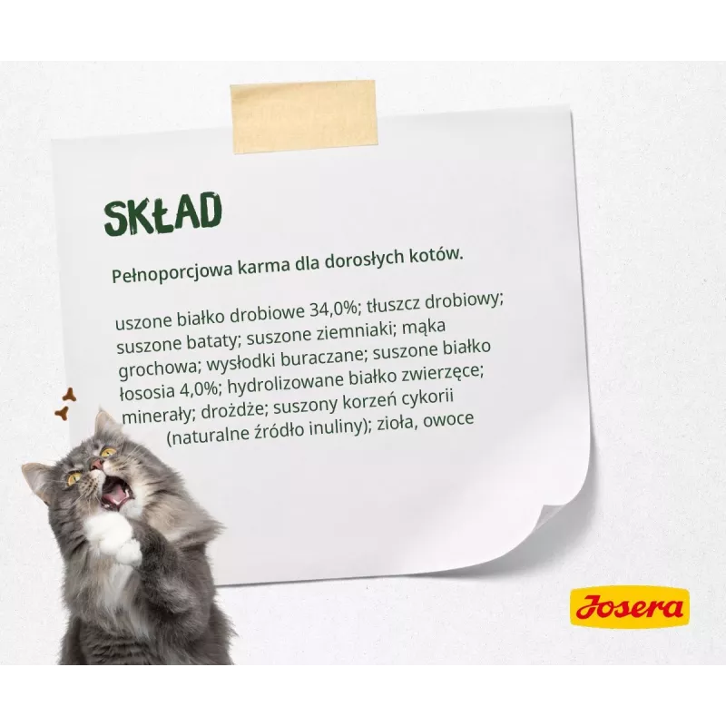 Sausā kaķu barība JOSERA NatureCat Adult Poultry & Salmon 2 kg, bez graudiem, 33% olbaltumvielu, 20% tauku