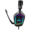 Spēļu austiņas ar mikrofonu AP-U750MV, melnas (USB, RGB)